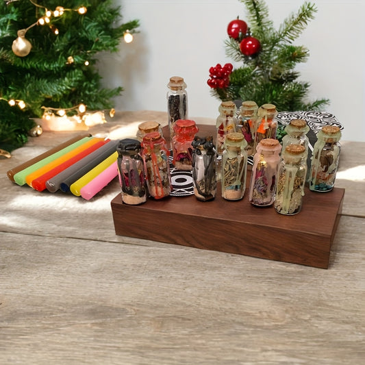 Herbal Aromatherapy, Travel Protection Bag, with Laurel Leaves, Mugwort, Rosemary, Sage, Salt, Tiger Eye and Obsidian. Also comes with 3 sets of DIY ritual jars