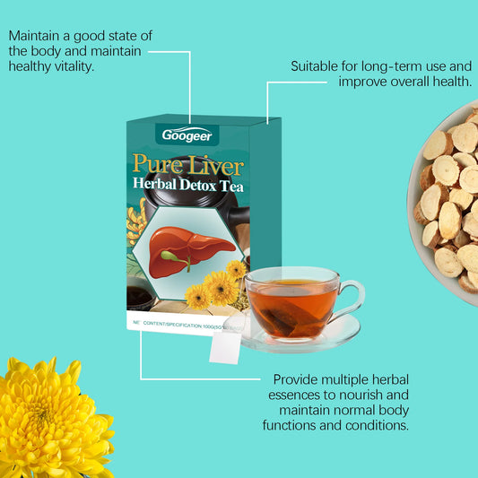 100g Liver Herbal Detox Tea, Support Health, Energy, Repair Body Fat, Metabolism, Dietary Supplement, Detoxify Liver