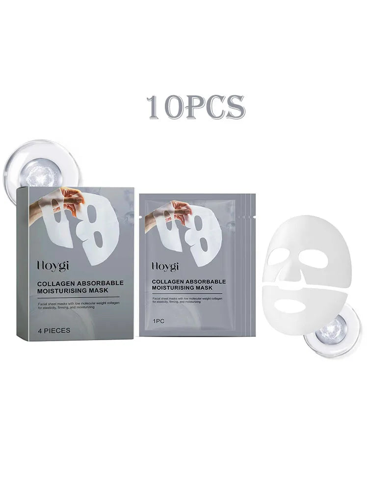 4pcs Collagen Face Mask, Hydrating, Shrinking Pores, Brightening, Oil Control, Moisturizing, Smoothing
