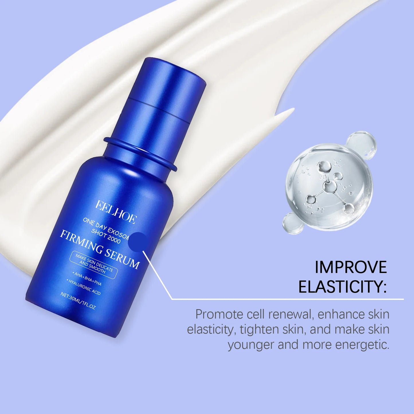 Eelhoe 30ml Firming Facial Lotion, Shrink Pores, Lifting Face, Oil Control, Hydrating Moisturizer, Rejuvenate, Smooth Face Serum