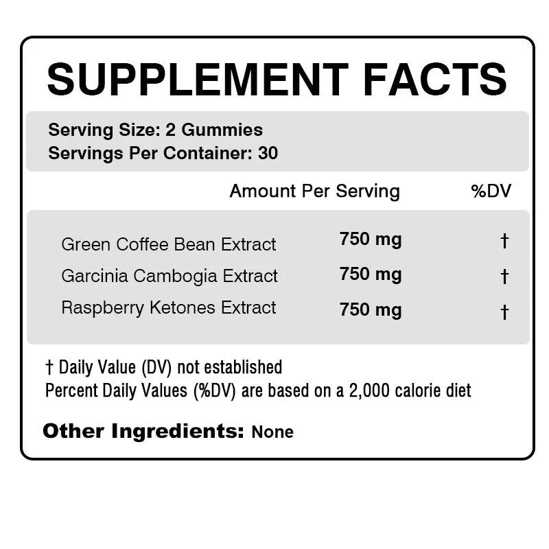 Garcinia Cambogia - Fat Burner, Cellulite, Weight Management, Appetite Suppressant - 60 Gummies