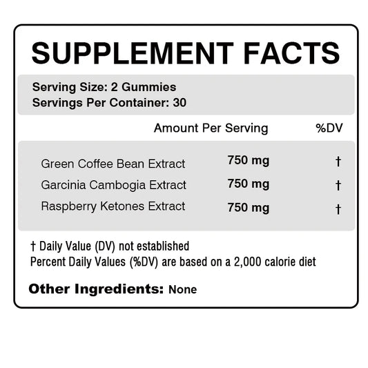 Garcinia Cambogia - Fat Burner, Cellulite, Weight Management, Appetite Suppressant - 60 Gummies