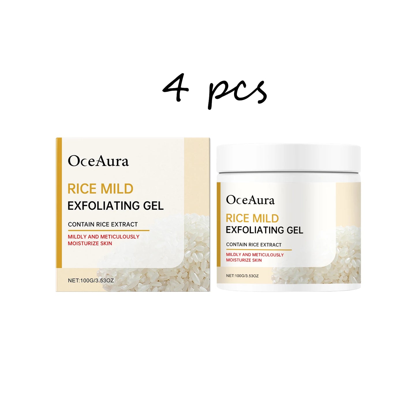 Rice Extract, Face Cleaning Gel, Gentle Exfoliating, Moisturizing, Soothing, Nourishing Face Cleanser