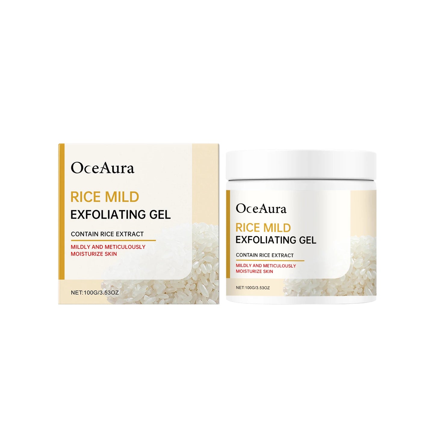 Rice Extract, Face Cleaning Gel, Gentle Exfoliating, Moisturizing, Soothing, Nourishing Face Cleanser