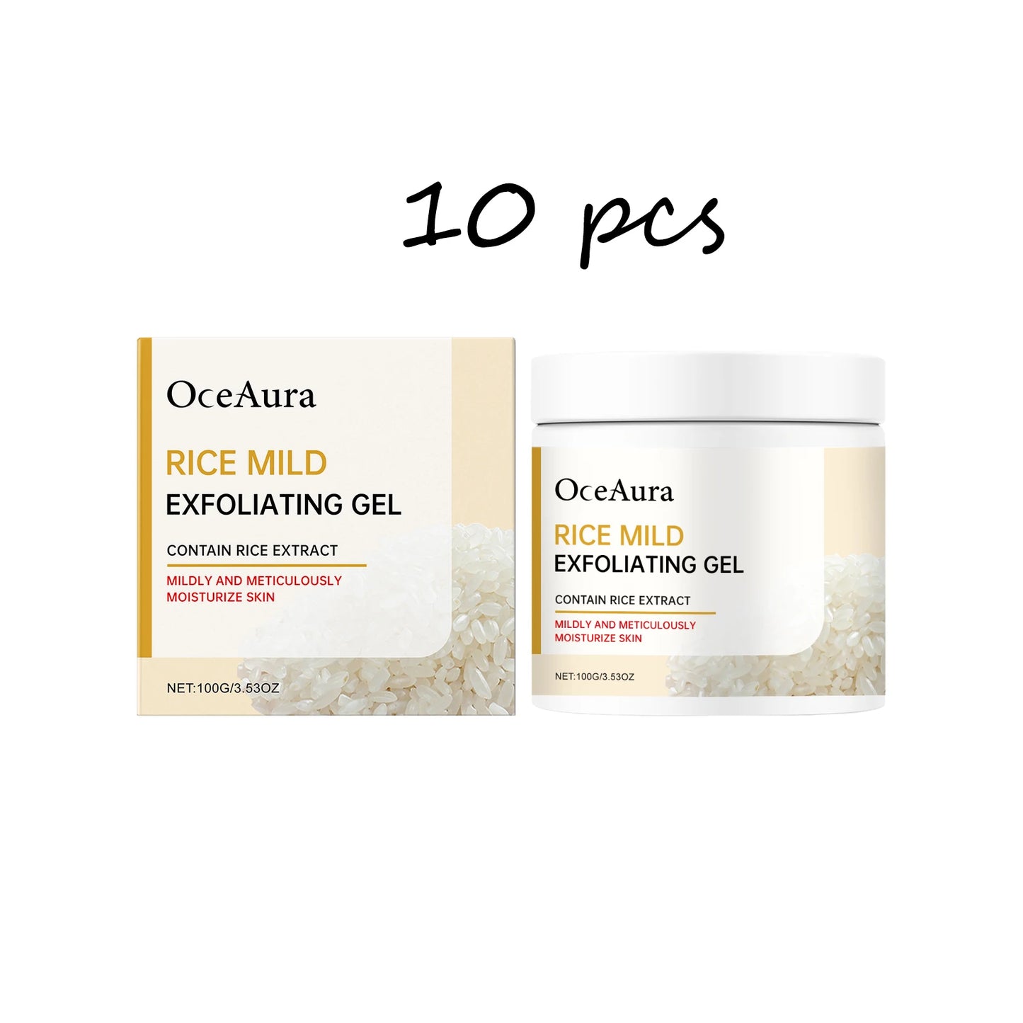 Rice Extract, Face Cleaning Gel, Gentle Exfoliating, Moisturizing, Soothing, Nourishing Face Cleanser