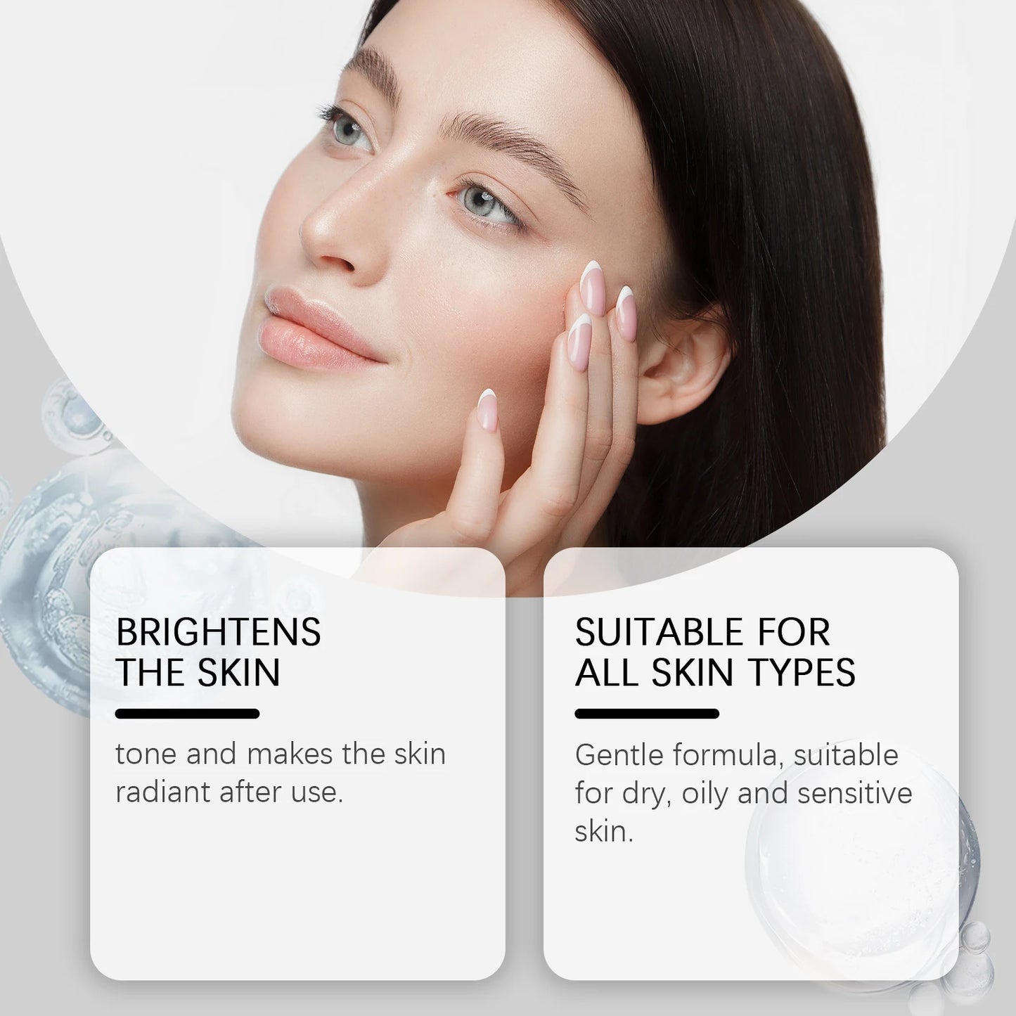 Oceaura Black Rice, Face Exfoliating Liquid, Gentle Removal of Dead Skin, Oil Control, Face Serum, Ampoule