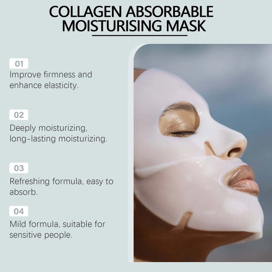 4pcs Collagen Face Mask, Hydrating, Shrinking Pores, Brightening, Oil Control, Moisturizing, Smoothing