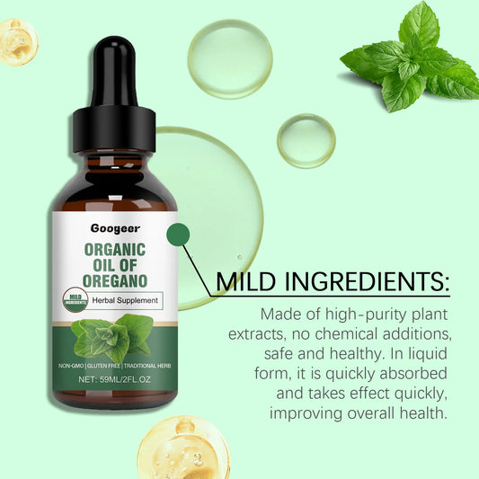 59ml Herbal Supplement Drops, Natural Oregano Oil, Improve Immunity, Digestion
