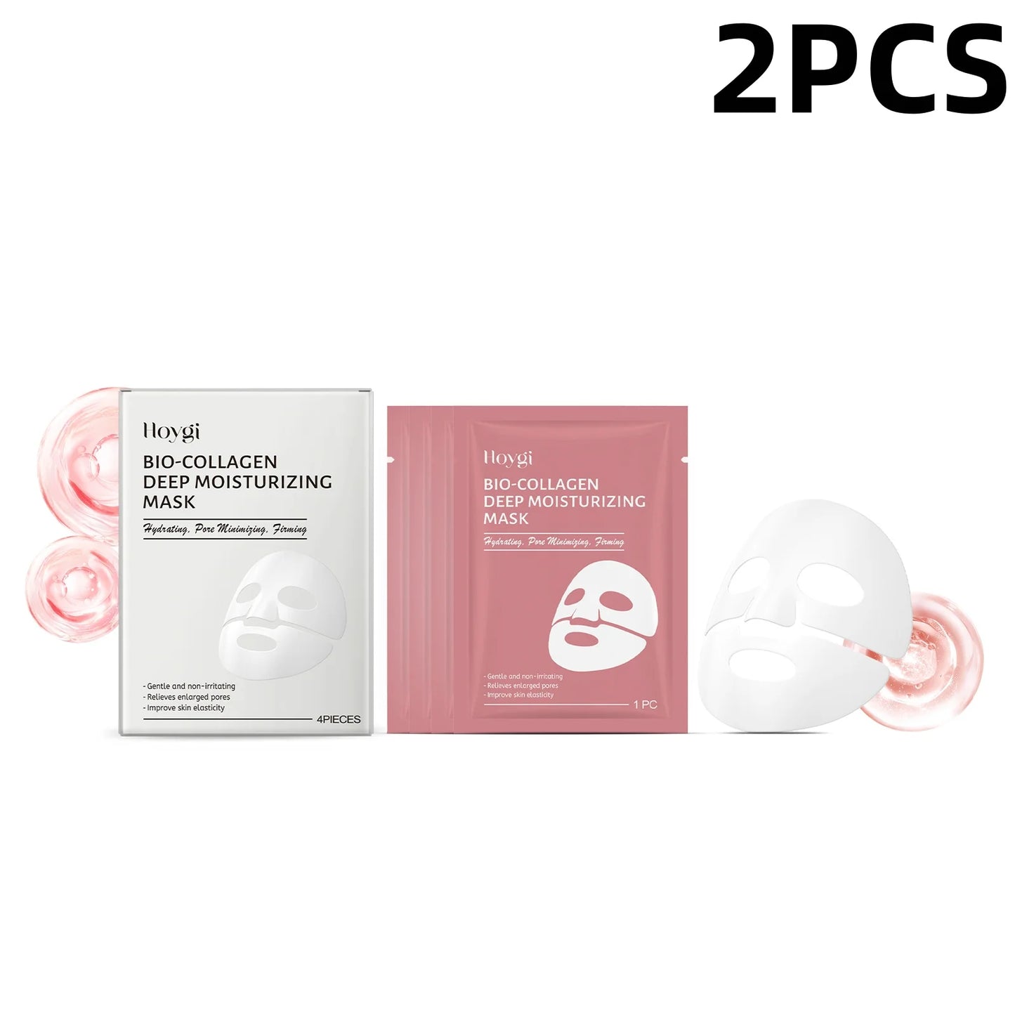 Hydrolyzed Collagen Sheet Mask, Box of 4, Reduces Fine Lines & Refines Pores, Intense Hydrating, Firming Treatment, Anti-Aging, Radiance