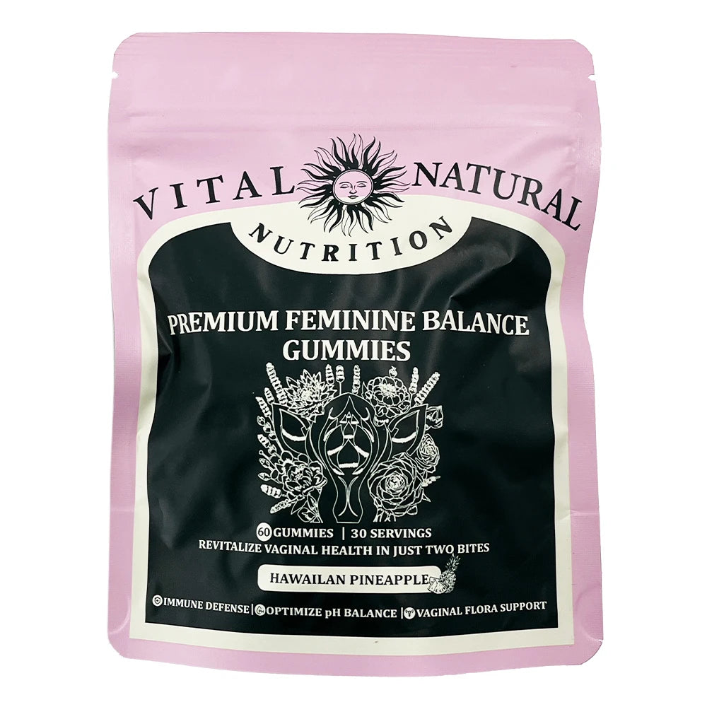 60 pieces of Vital Source Feminine Balance Gummies, for women - Hawaiian Pineapple