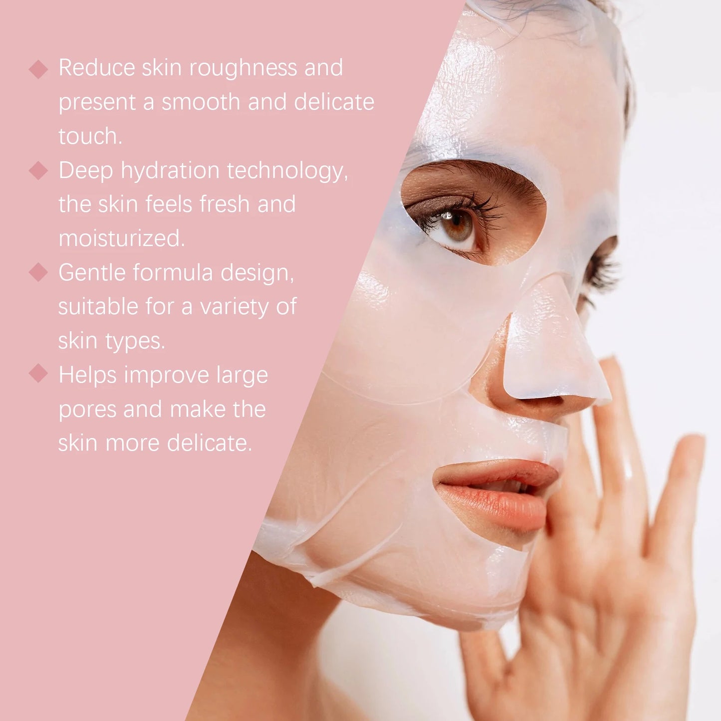 Hydrolyzed Collagen Sheet Mask, Box of 4, Reduces Fine Lines & Refines Pores, Intense Hydrating, Firming Treatment, Anti-Aging, Radiance