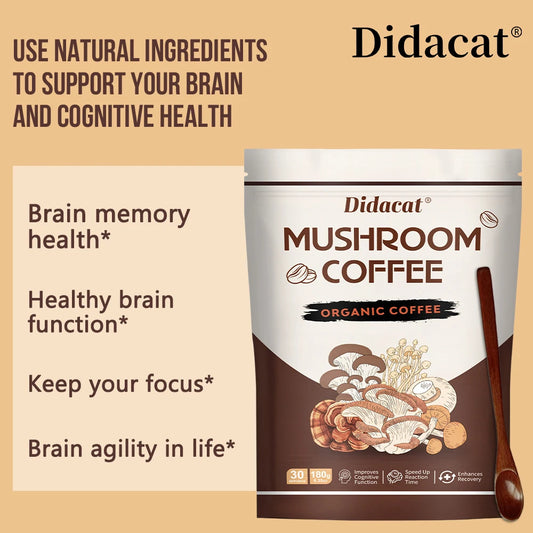 Mushroom Coffee - Organic, Lion's Mane, Chaga, Cordyceps, Reishi, Shiitake