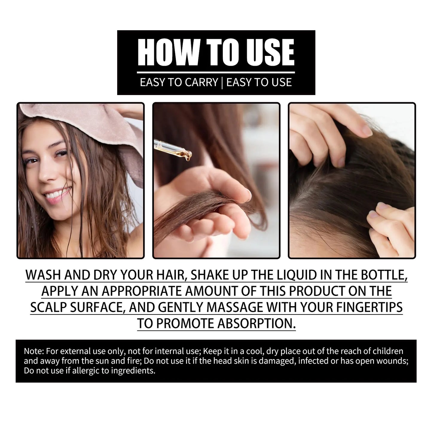 Liquid Biotin & Collagen Hair Growth Drops, Supplement for Glowing Skin, Support Healthy Hair Growth