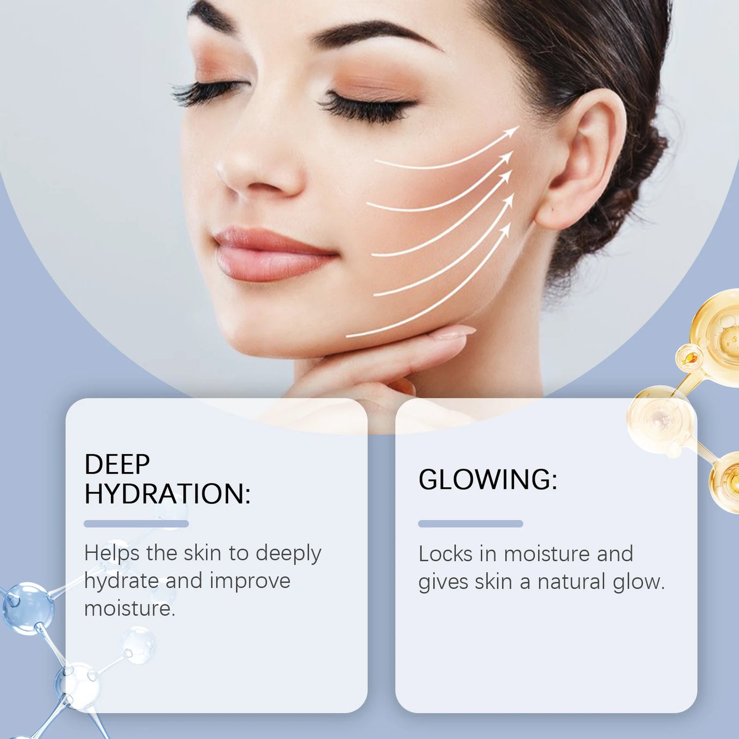 Collagen hydrating facial mask, brightens skin tone and tightens skin with hyaluronic acid moisturizing facial mask