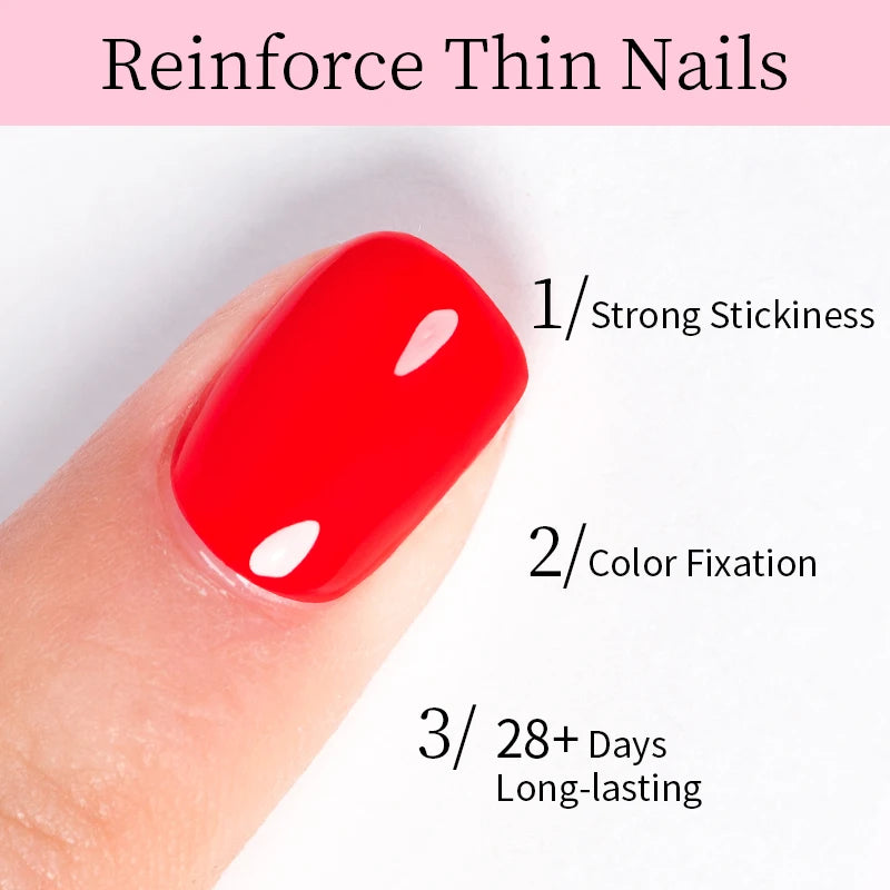 150ml Fiber Rubber Base Nail Repair, Fix Cracked Gel For Broken Nails, Semi-permanent Varnish