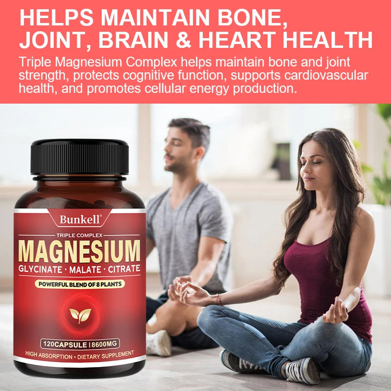 Magnesium Supplement - Promotes Proper Muscle, Heart, and Bone Support, Cardiovascular Function, Nutrient Metabolism