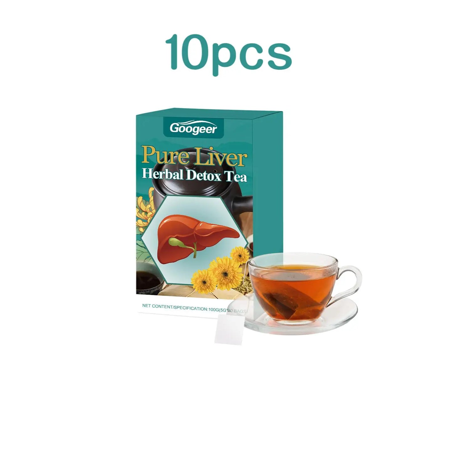 100g Liver Herbal Detox Tea, Support Health, Energy, Repair Body Fat, Metabolism, Dietary Supplement, Detoxify Liver