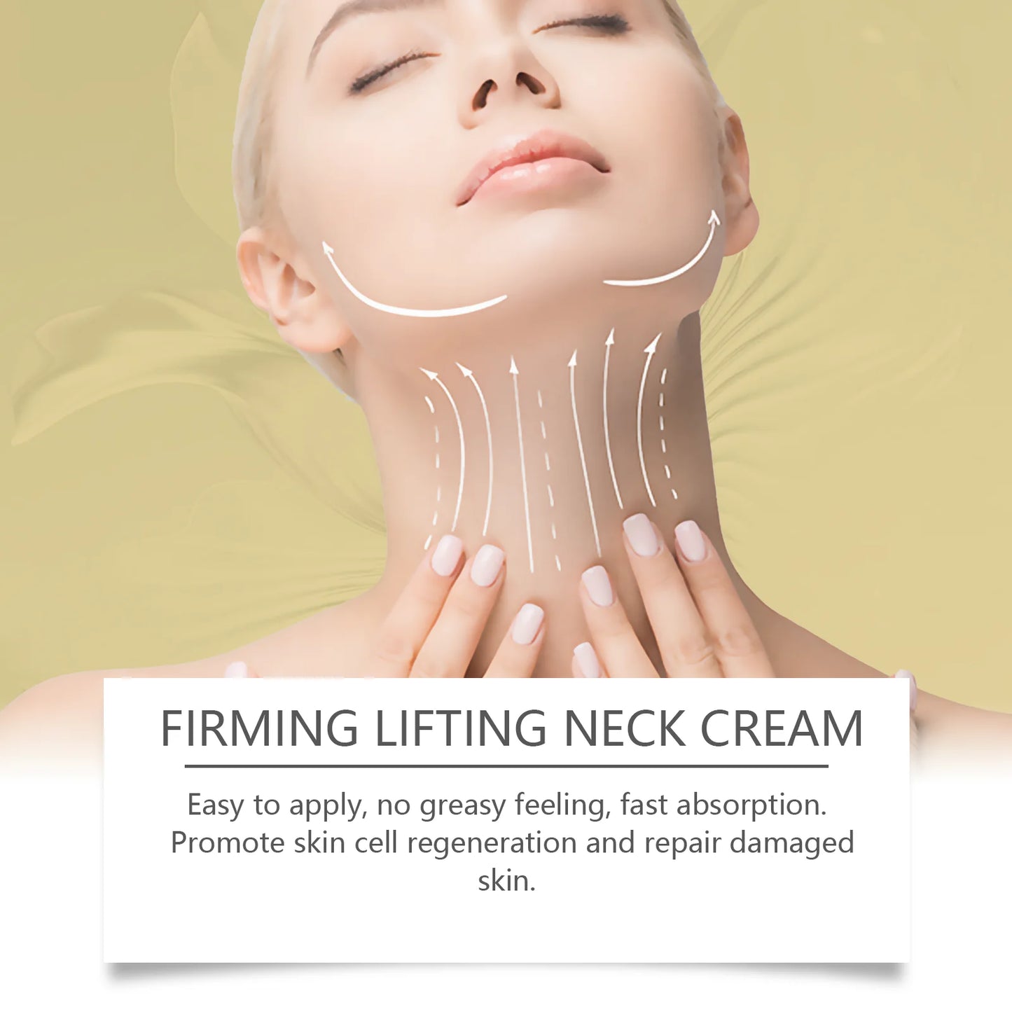 120g Neck Firm Roller Cream, Neck Line Reduction, Deep Nourishing, Moisturize, Massage, Sooth Skin, Easy Absorption