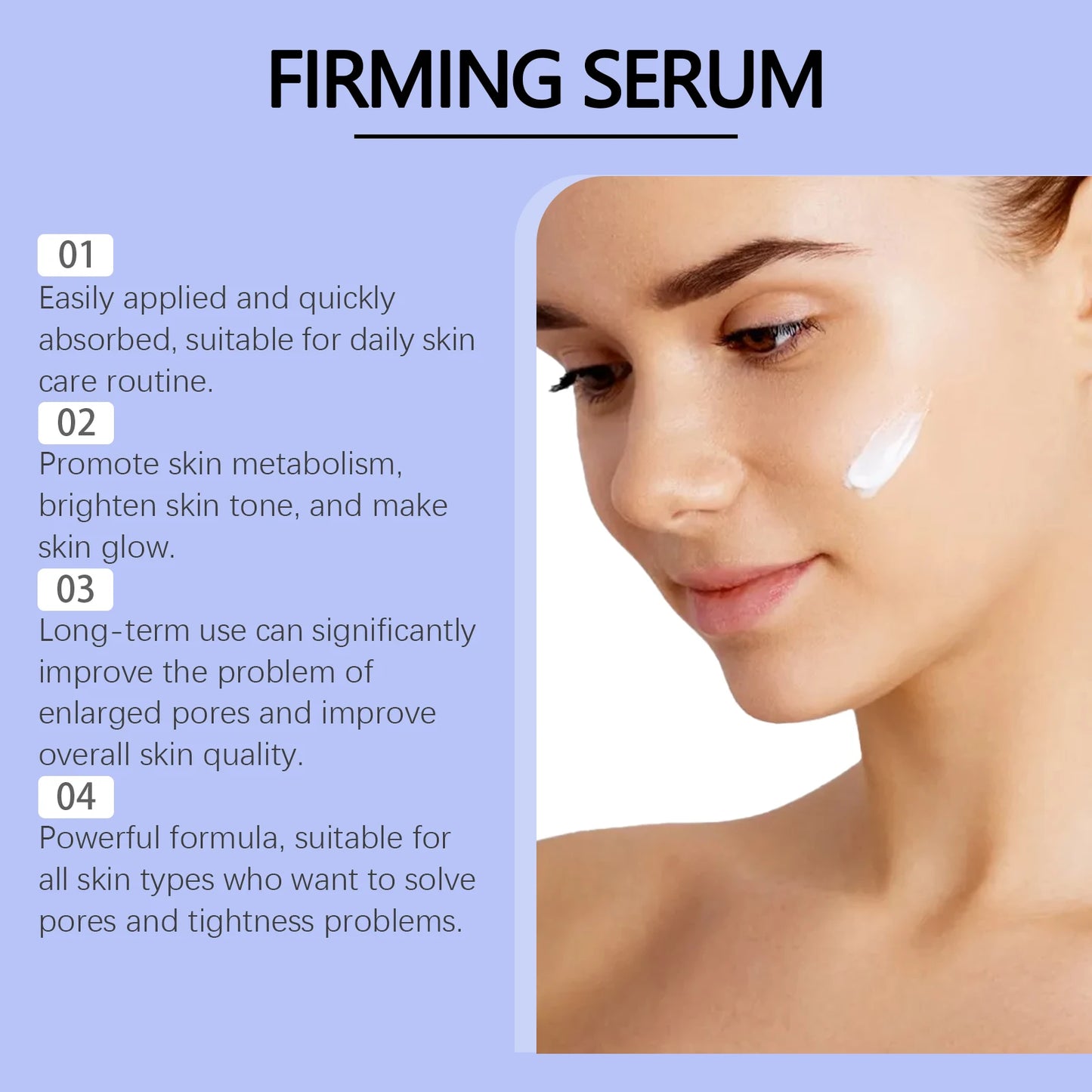 Eelhoe 30ml Firming Facial Lotion, Shrink Pores, Lifting Face, Oil Control, Hydrating Moisturizer, Rejuvenate, Smooth Face Serum