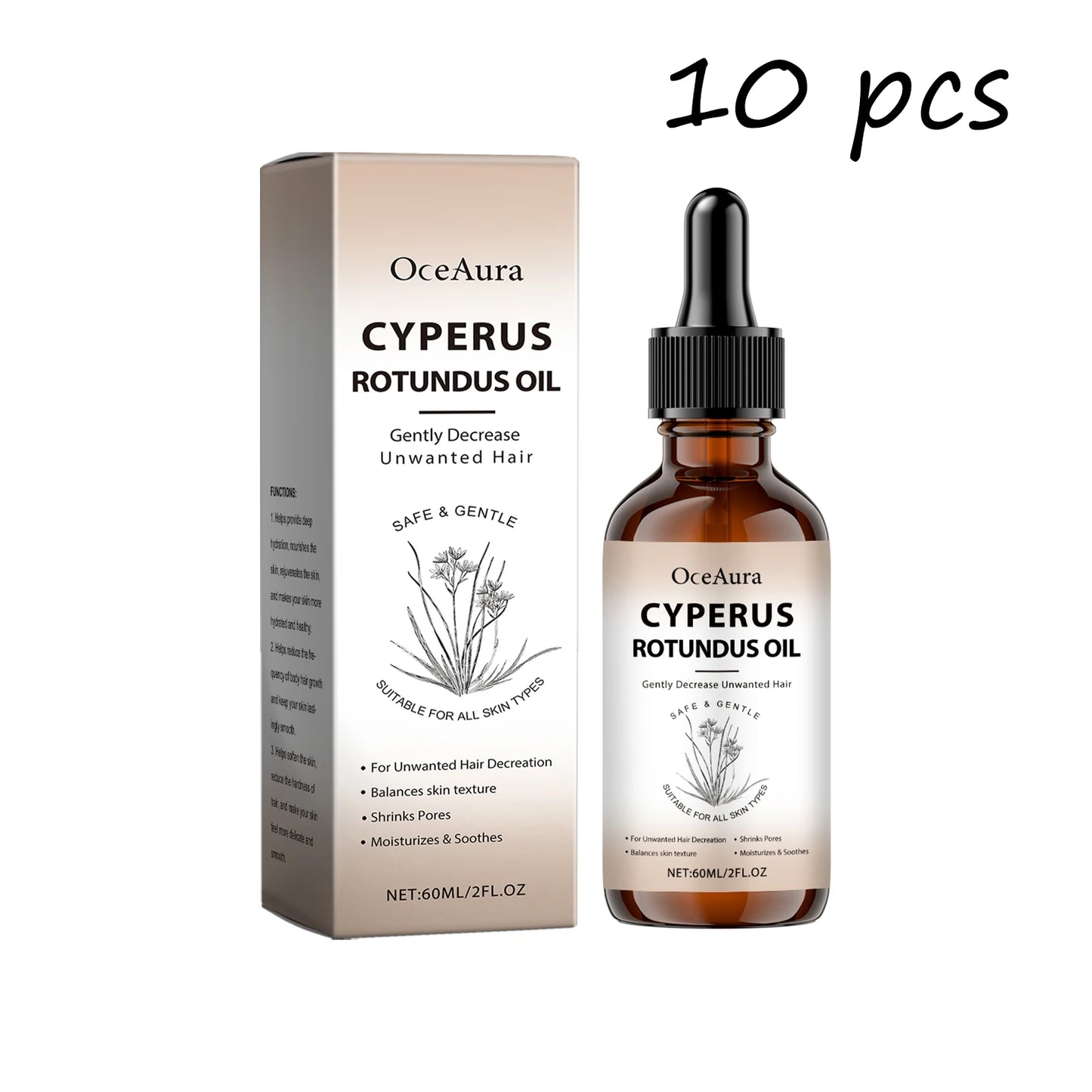Cyperus Rotundus Essence Oil, After Hair Removal Care, Moisturizing, Pore Shrink, Prevent Hair Growth, Smoothing Body Oil