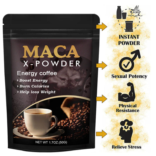 BEWORTHS 50G, Maca Root, Coffee, Energy Supplement, Supports Athletic Performance, Builds Muscle and Strengthens