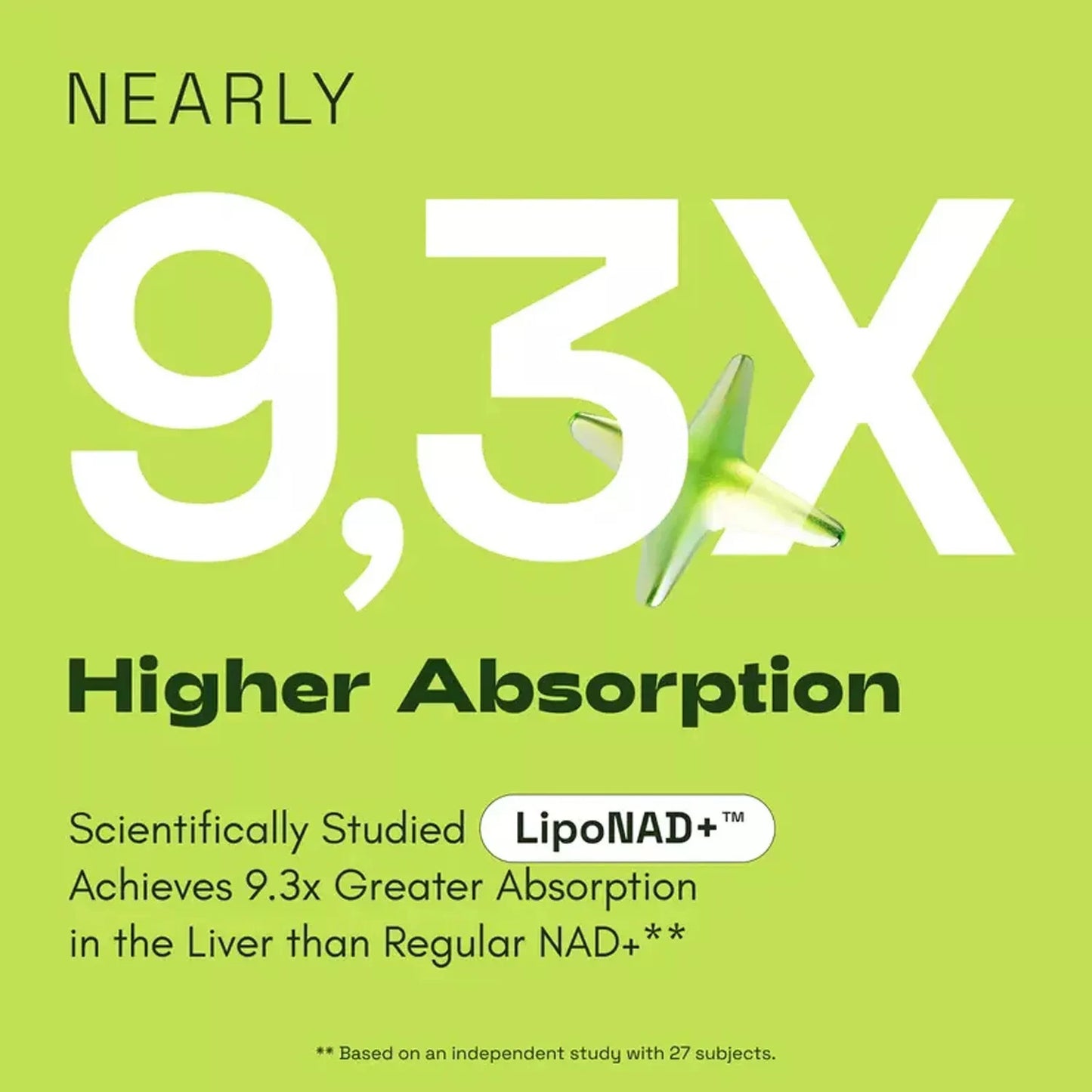 NAD+ Active Adult Supplement Capsules - Anti-Aging, Boost Energy, and Focus