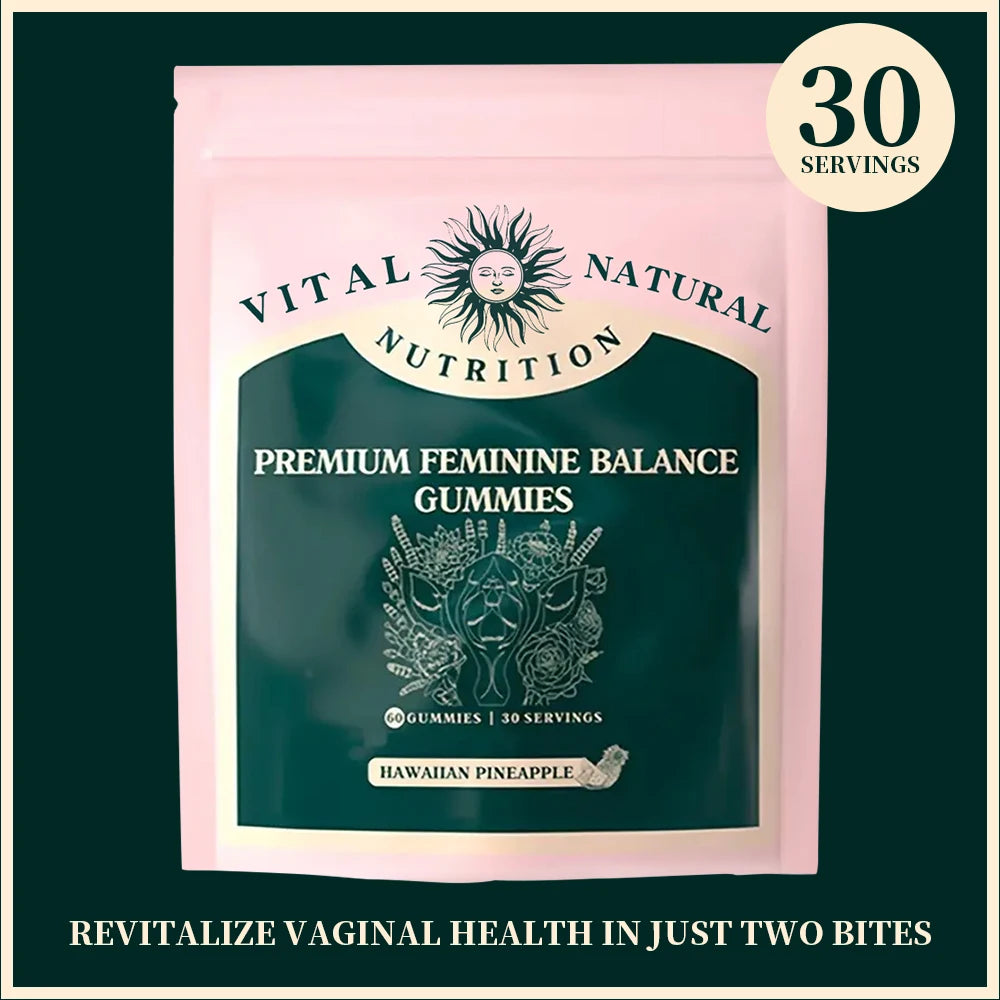 60 pieces of Vital Source Feminine Balance Gummies, for women - Hawaiian Pineapple