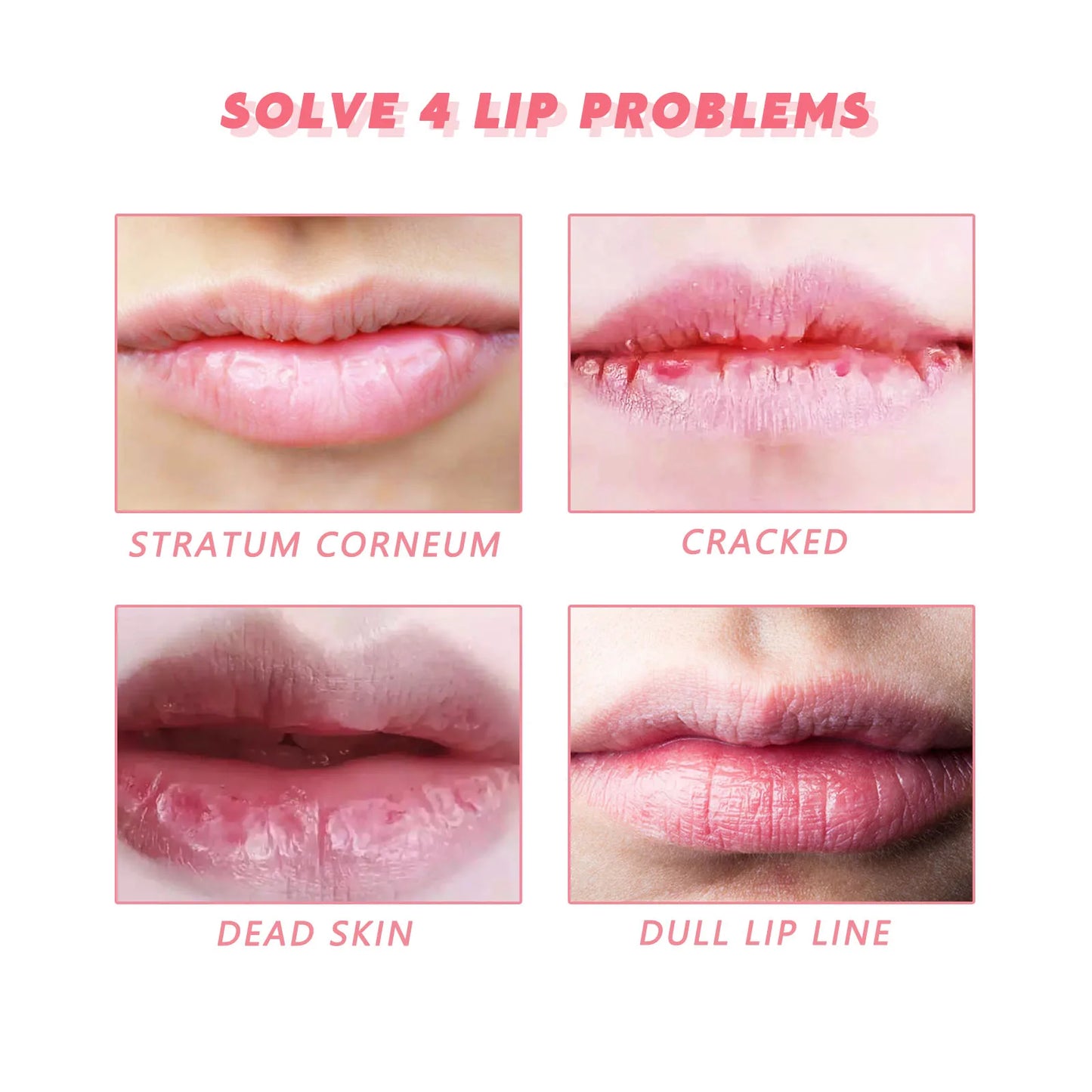 Pink Lip Scrub, Exfoliator, Dead Skin Removal, Lightening, Fade Lip Lines, Moisturizing, Makeup Lip Care