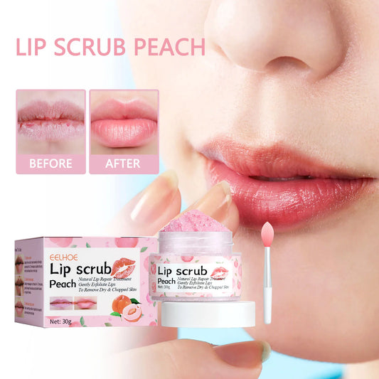 Pink Lip Scrub, Exfoliator, Dead Skin Removal, Lightening, Fade Lip Lines, Moisturizing, Makeup Lip Care