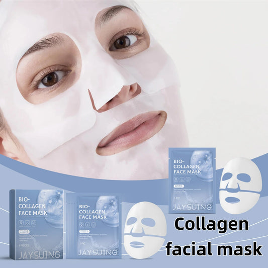 Collagen hydrating facial mask, brightens skin tone and tightens skin with hyaluronic acid moisturizing facial mask