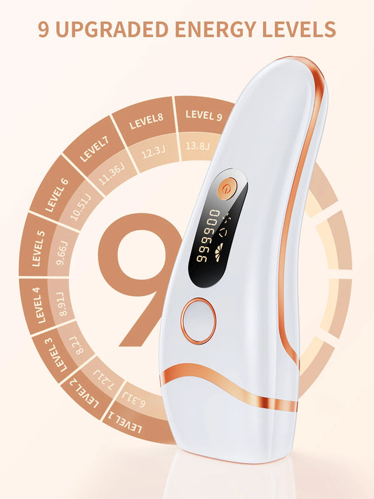 Laser Hair Removal At Home 999900+ Flashes Painless Pulsed Light Epilator HR/RA/SC 3 in 1 Whole Body