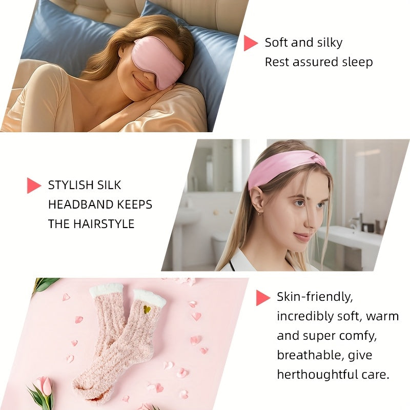 Bath Gift Set with Rose Scented Candles, Dried Flowers, Bath Salt Balls, Water Cups, Eye Masks, Blankets, Soaps, Socks, Hair Ribbons, Can Be Used As Birthday, Christmas, Mother's Day, Valentine's Day Gifts for Family, Friends